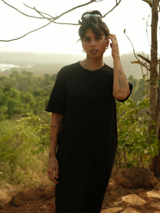 Escape Tee Dress - Black