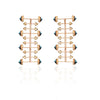 Kensho Earrings- Blue in Rosegold