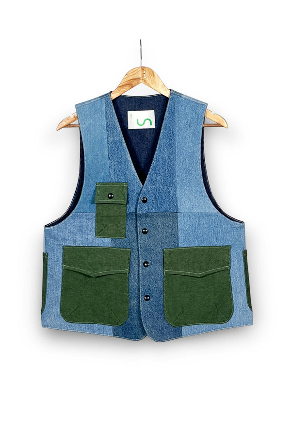 Un Denim - Upcycled Denim Gilet Jacket | G173