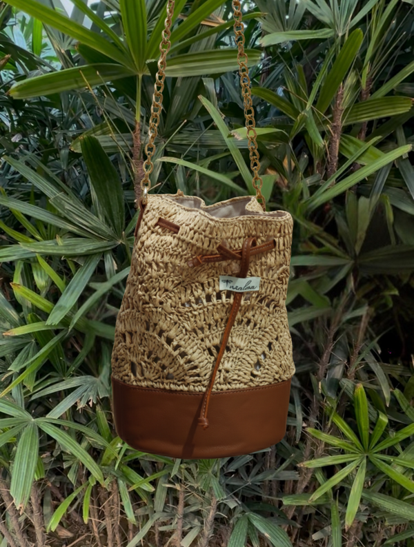 Raffia Bucket Bag